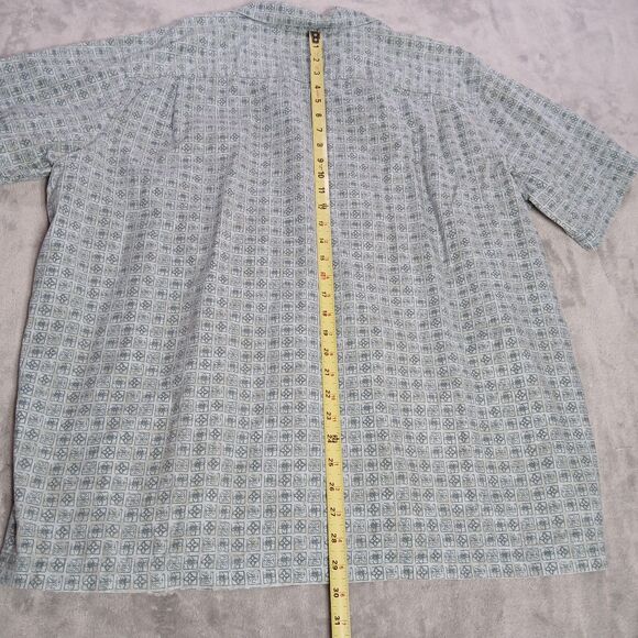 Lot Of 2 LL Bean Shirt Mens XL Loop Collar Bamboo Buttons Camp Aztec Inca Tribal - Picture 9 of 10